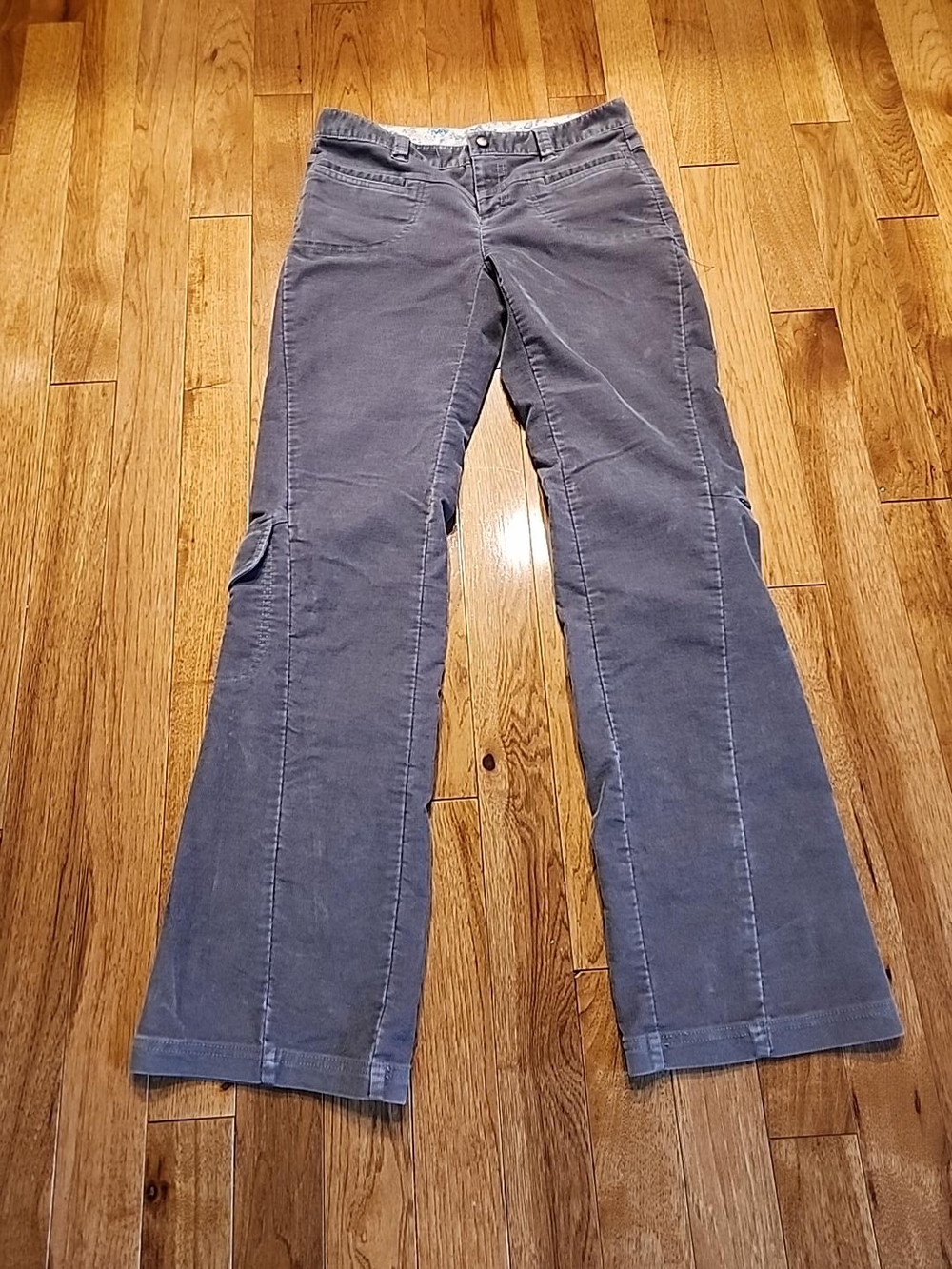 Athleta Women’s Size Small Gray Corduroy Cargo Flare Pants